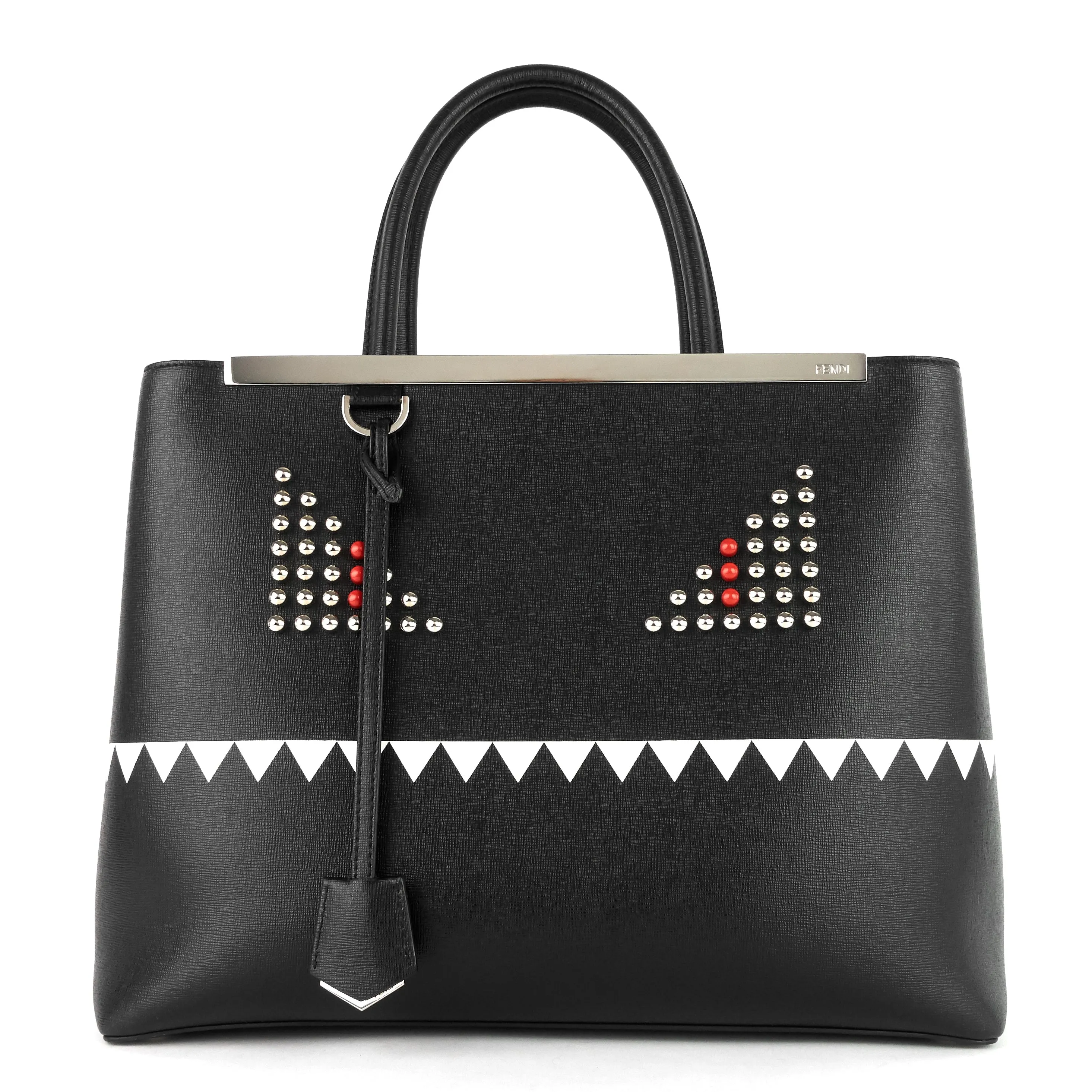 2jours Monster Medium Vitello Leather Elite Studded Bag