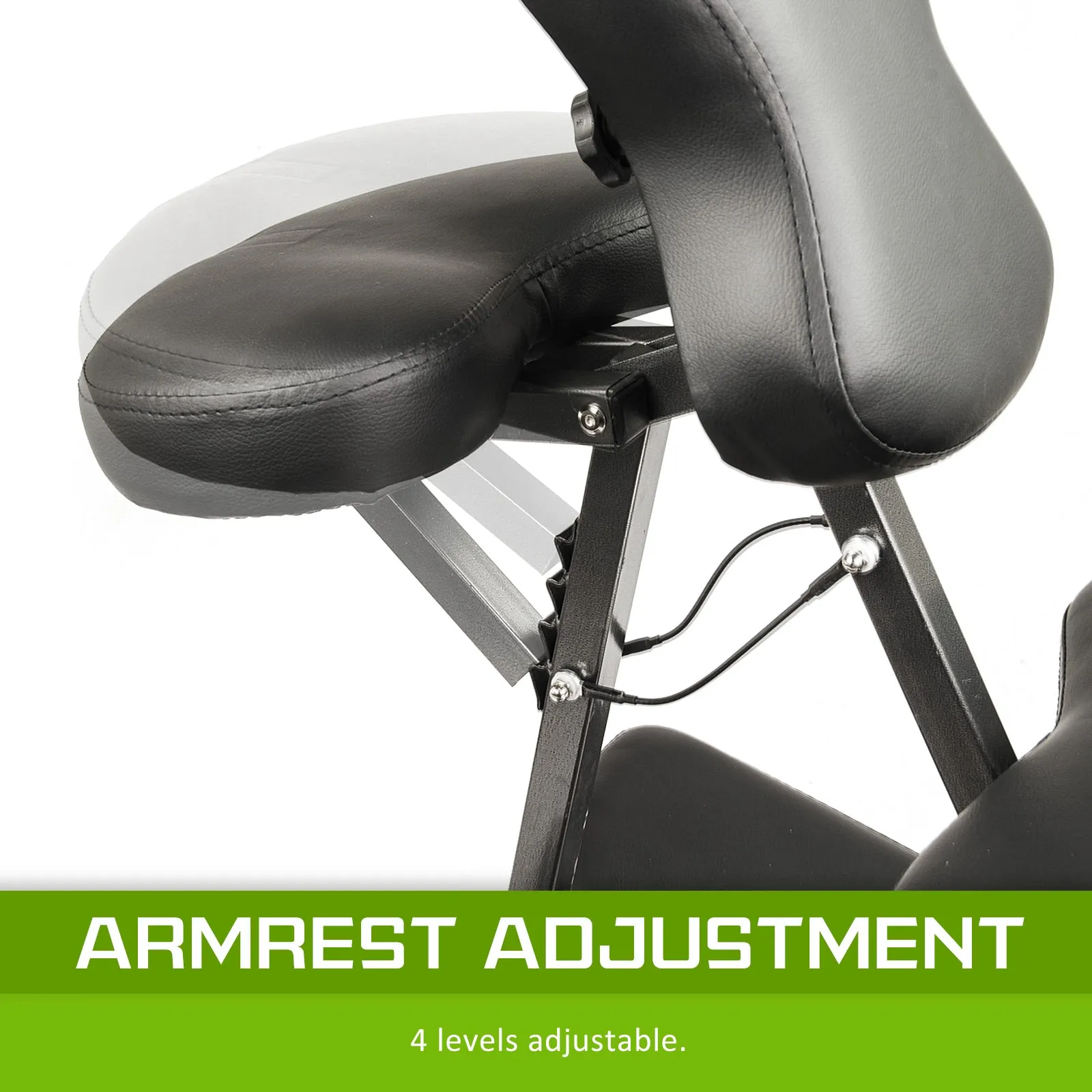 Adjustable Portable Massage Chair with Vinyl Upholstery