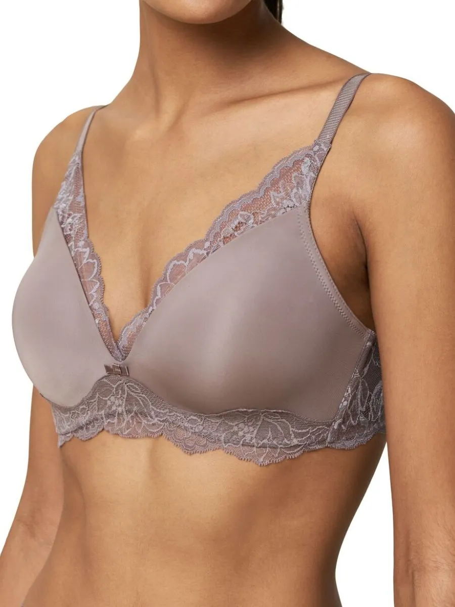 Amourette Charm Padded Bralette - Pigeon Grey