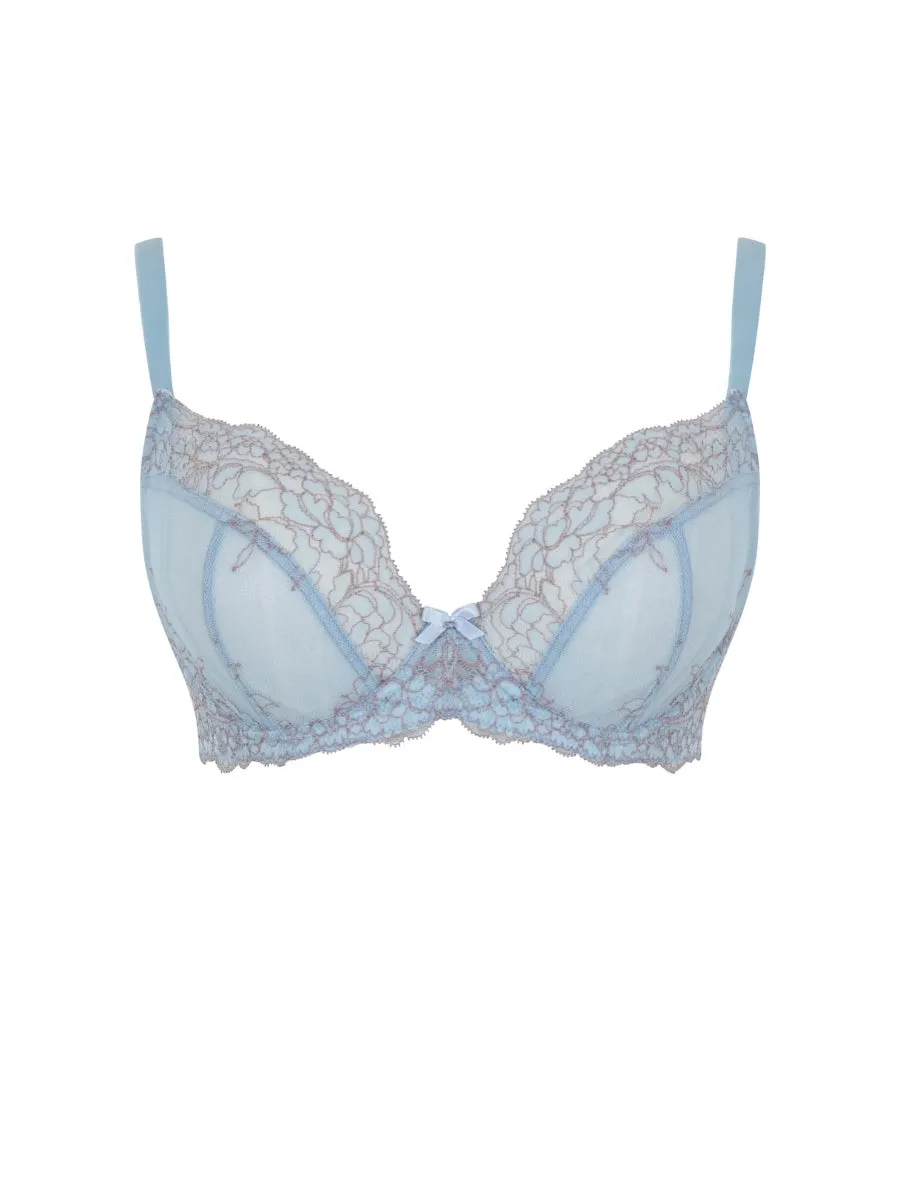 Ana Plunge Bra - Blue/Ash Rose