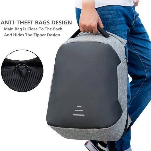 Anti-Theft Laptop Backpack with USB Charging Port and Headphone Jack