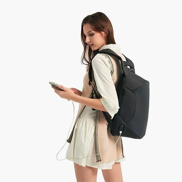 Anti-Theft Laptop Backpack with USB Charging Port and Headphone Jack