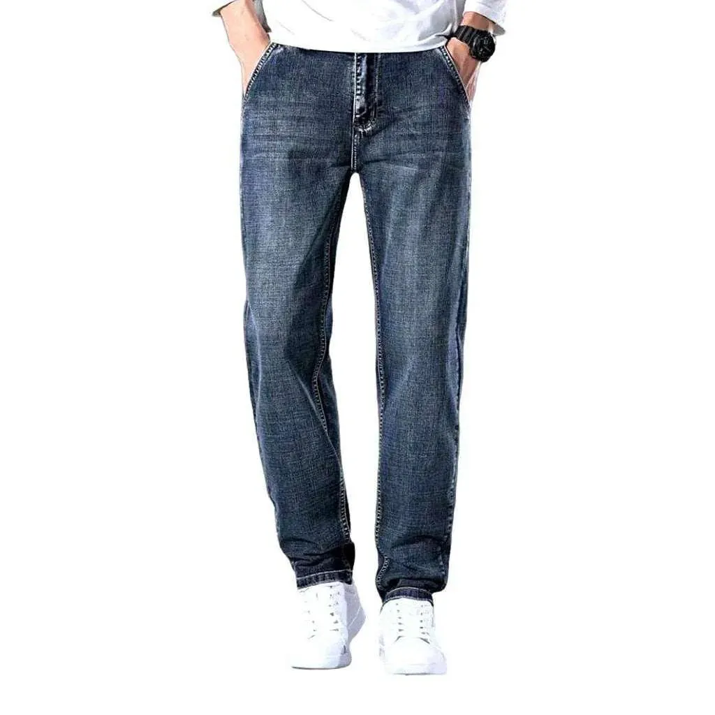 Anti-theft pocket men's casual jeans