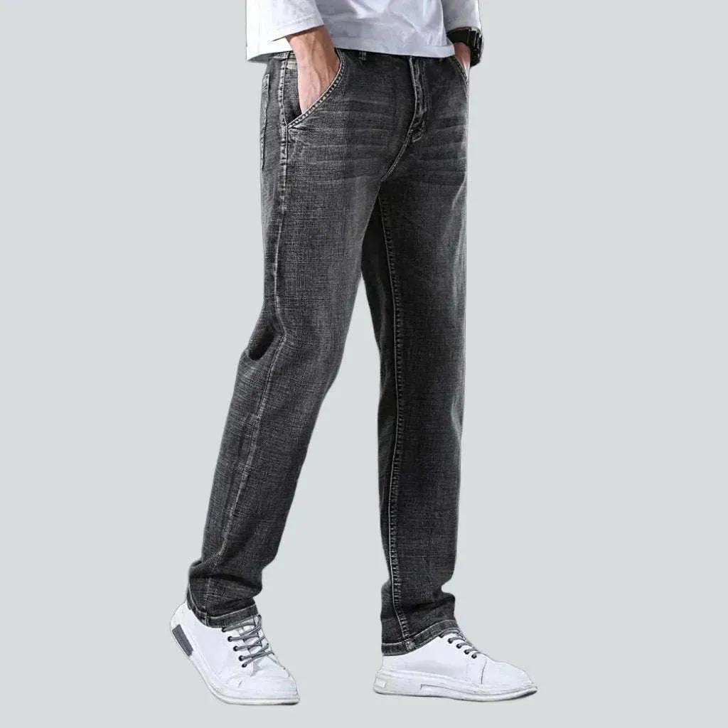 Anti-theft pocket men's casual jeans