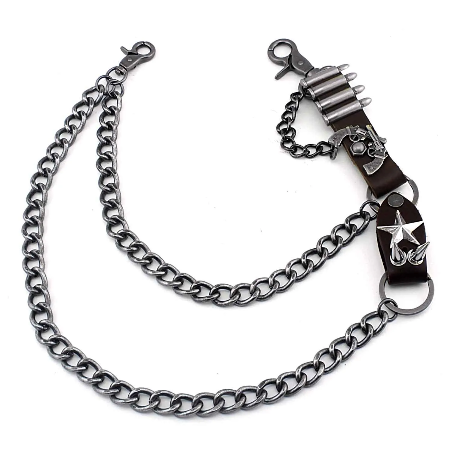 Badass Biker Heavy Metal Double Pants Chain Wallet Chain Motorcycle Punk Chain For Men