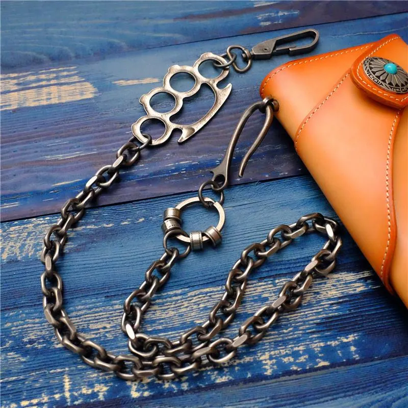 Badass Punk Mens Long Stainless steel Silver Chain Pants Chain Wallet Chain For Men