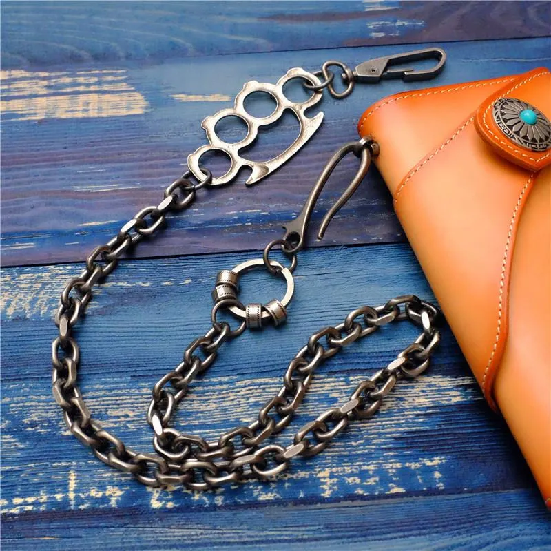 Badass Punk Mens Long Stainless steel Silver Chain Pants Chain Wallet Chain For Men