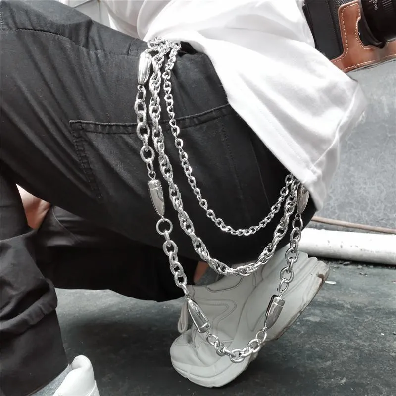 Badass Punk Mens Triple Long Bullet Wallet Chain Pants Chain jeans chain jean chain For Men