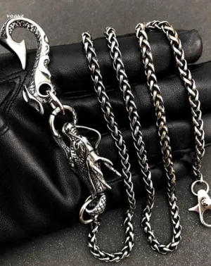 Badass Silver Dragon Mens Wallet Chain jeans chain jean chain Fashion Pants Chain For Men