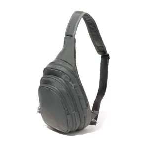 Baggallini Securtex Anti-Theft Multi Zip Sling - Charcoal