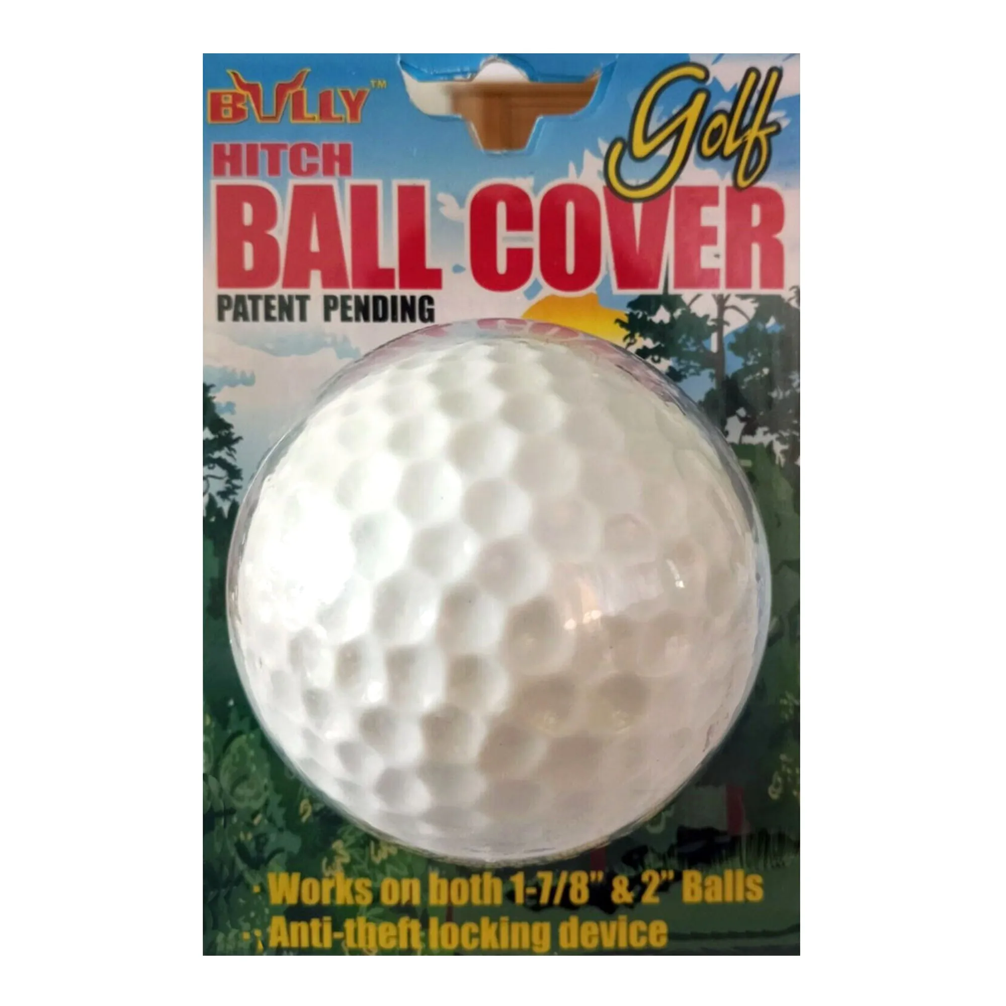 Bully Golf Ball Hitch Cover: Compatible with 1 7/8" & 2" Receivers