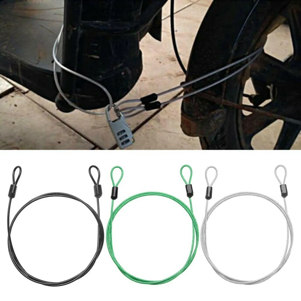 Cable Bicycle Lock Security Anti-theft Strong Braided Steel Cable Wire Rope For Outdoor Bike Lock Motorcycles Scooter Chain