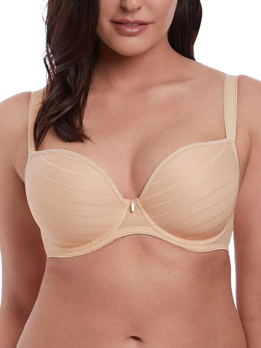 Cameo Moulded Plunge Bra - Sand