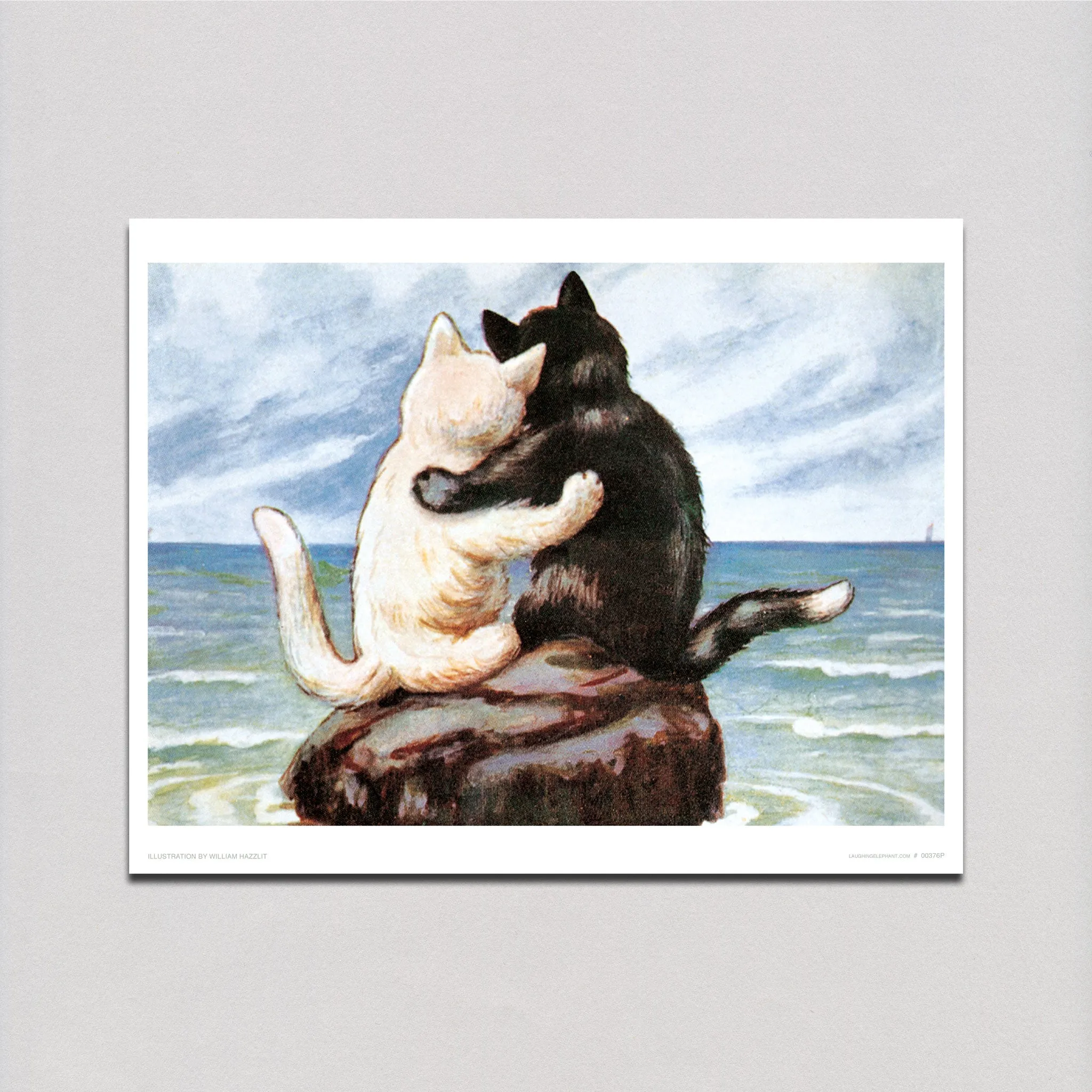 Cats Hugging - Captivating Cats Art Print