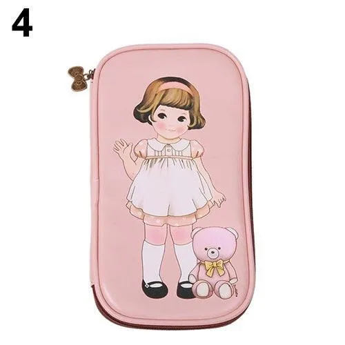 Charming Cartoon Doll Girl Design Makeup Organizer Pouch