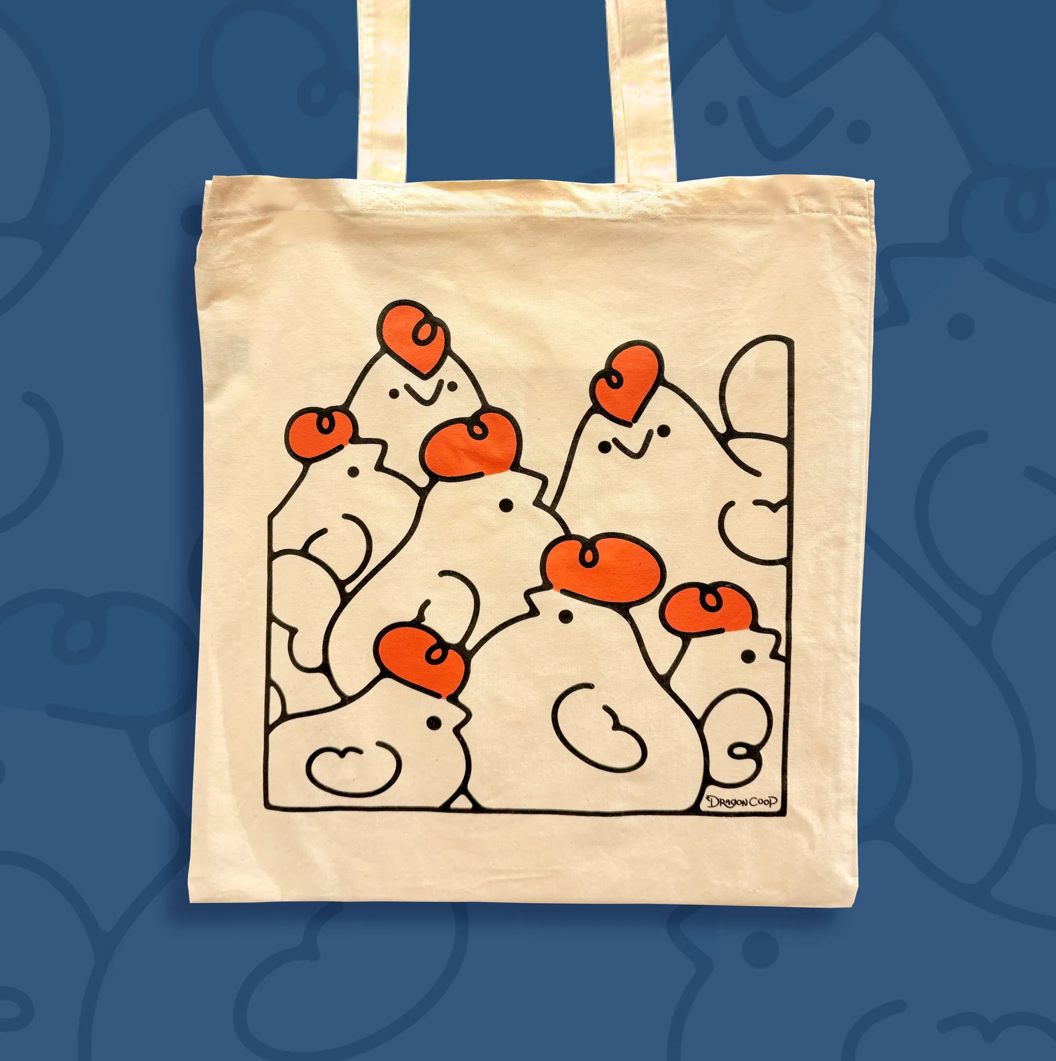 Chicken Flock Organic Cotton Tote Bag