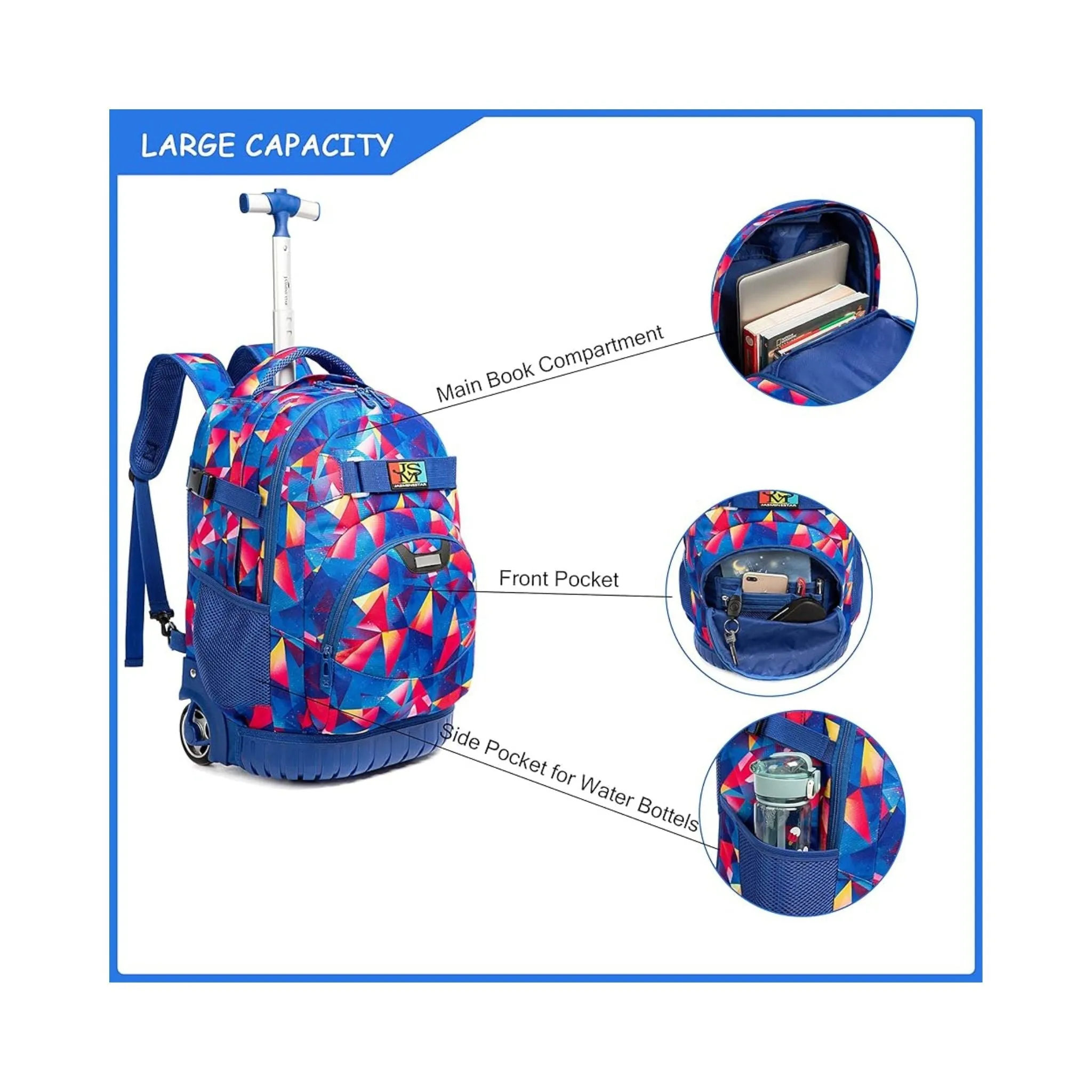 Colourful Abstract 3-Piece Trolley Set