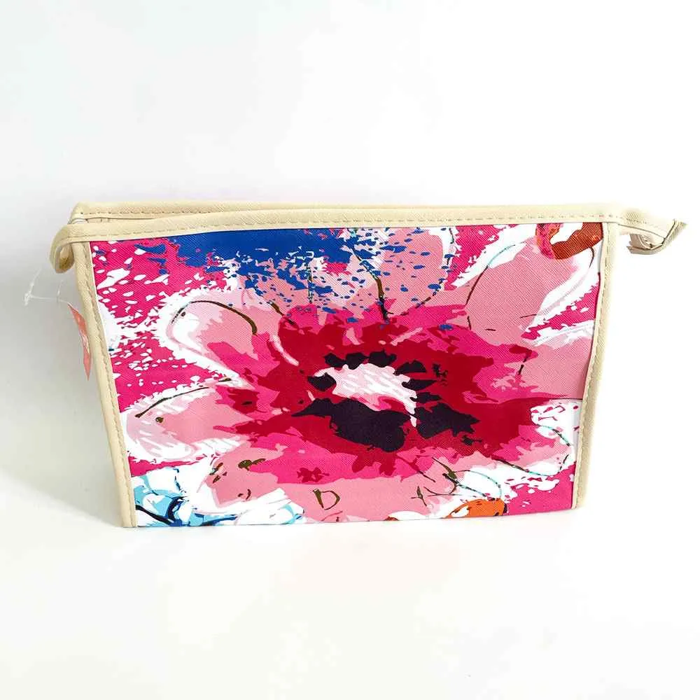 Cosmetic Bag Large Flower Multi