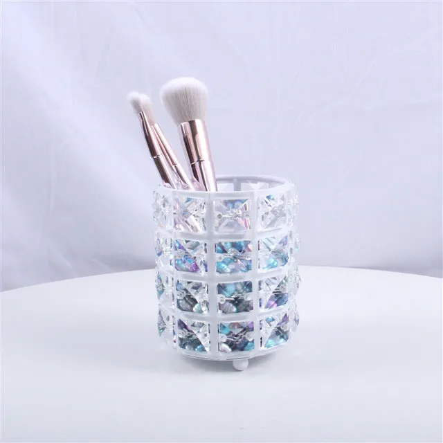 Diamond Nail Brush Holder Storage Case Bag Shining Makeup