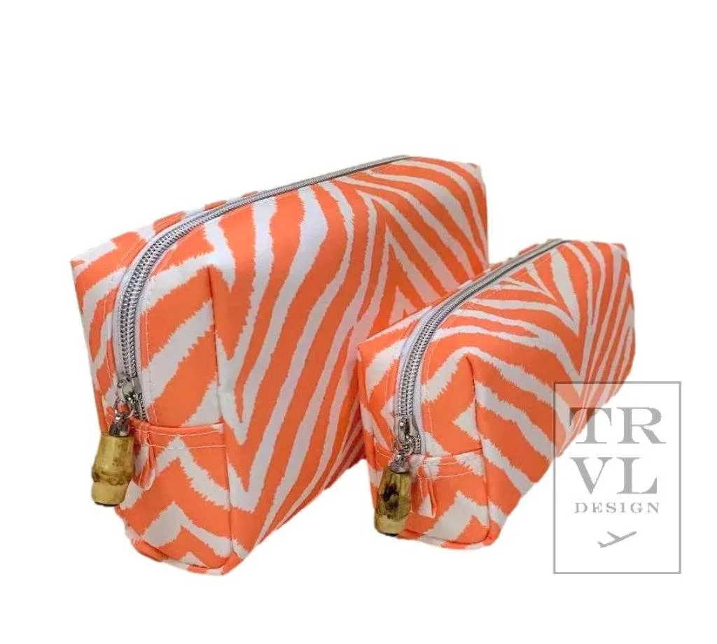 Duos - Travel Pouches - Hide Stripe Melon