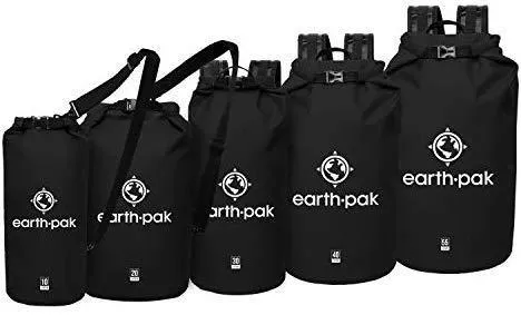 Earth Pak -Waterproof Dry Bag - Roll Top Dry Compression Sack Keeps Gear Dry for Kayaking, Beach, Rafting, Boating, Hiking, Camping and Fishing with Waterproof Phone Case