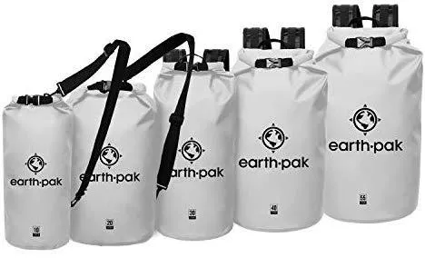 Earth Pak -Waterproof Dry Bag - Roll Top Dry Compression Sack Keeps Gear Dry for Kayaking, Beach, Rafting, Boating, Hiking, Camping and Fishing with Waterproof Phone Case