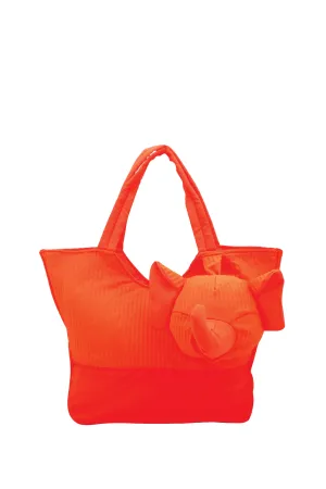 ELEPH FOLDABLE PLEAT - TOTE S :  Orange / Orange