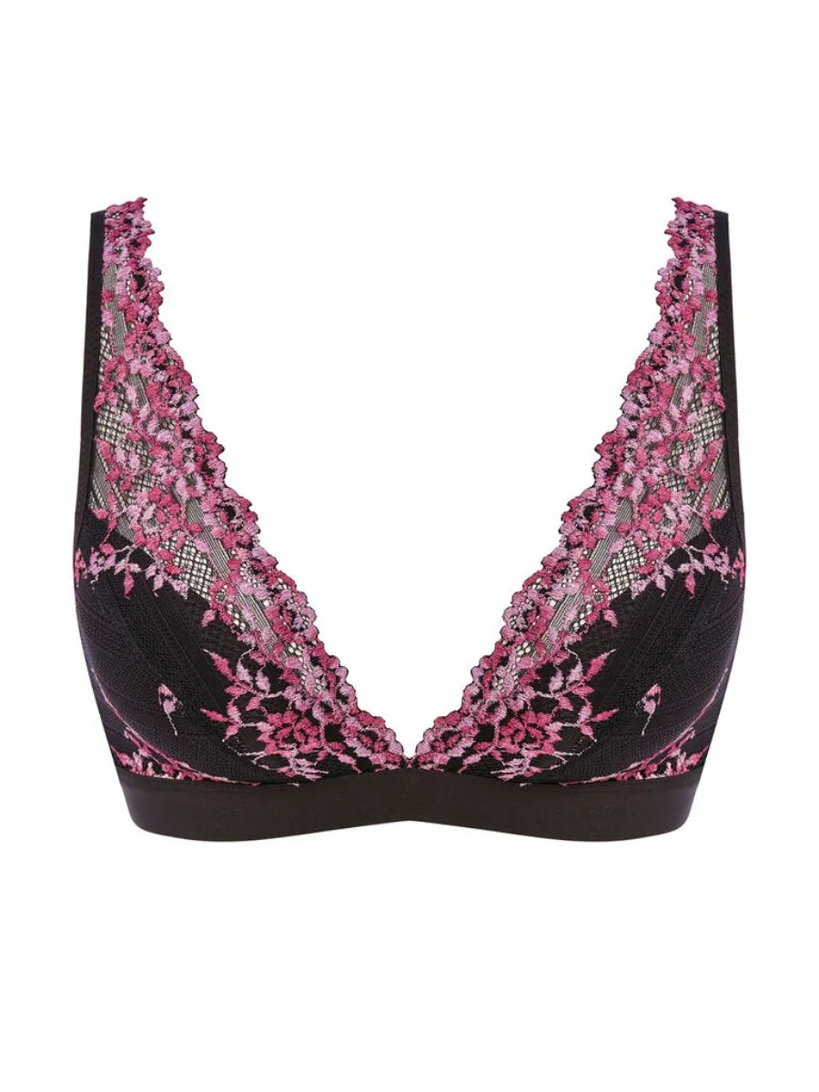 Embrace Lace Soft Cup Bra - Black/ Berry Multi