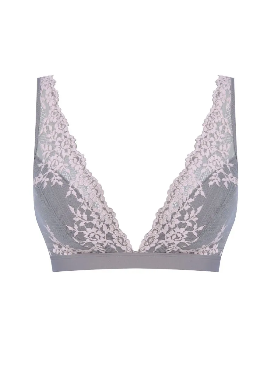 Embrace Lace Soft Cup Bra - Smoke/Crystal Pink