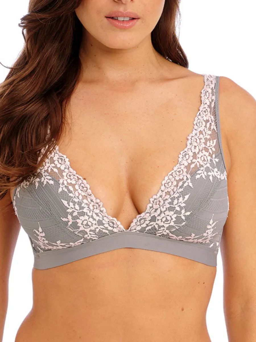 Embrace Lace Soft Cup Bra - Smoke/Crystal Pink