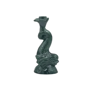 Emerald Green Dolphin Candlestick