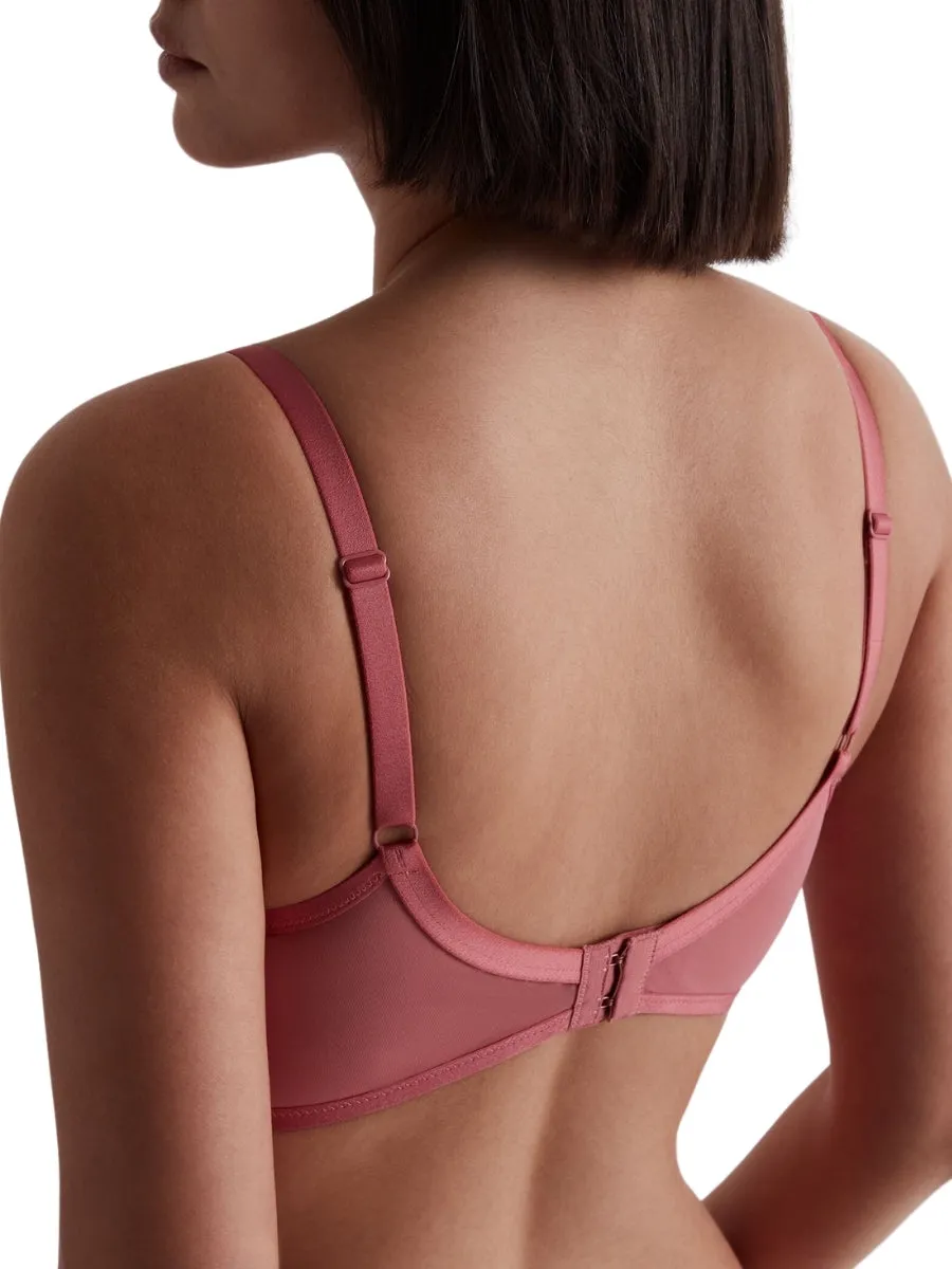 Feeling Myself Triangle Plunge Bra - Rosewood