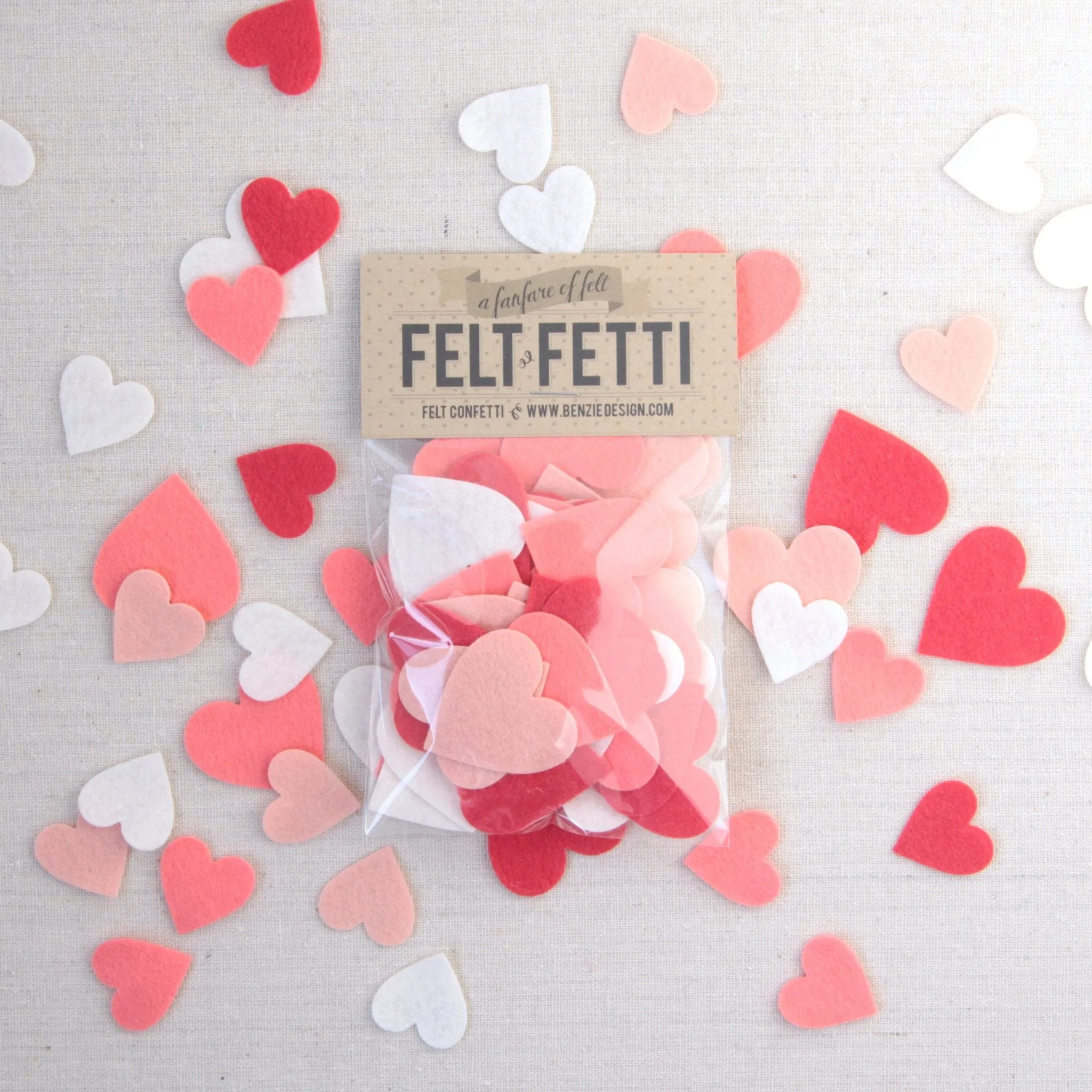 Felt-fetti Small Hearts, die cut shapes