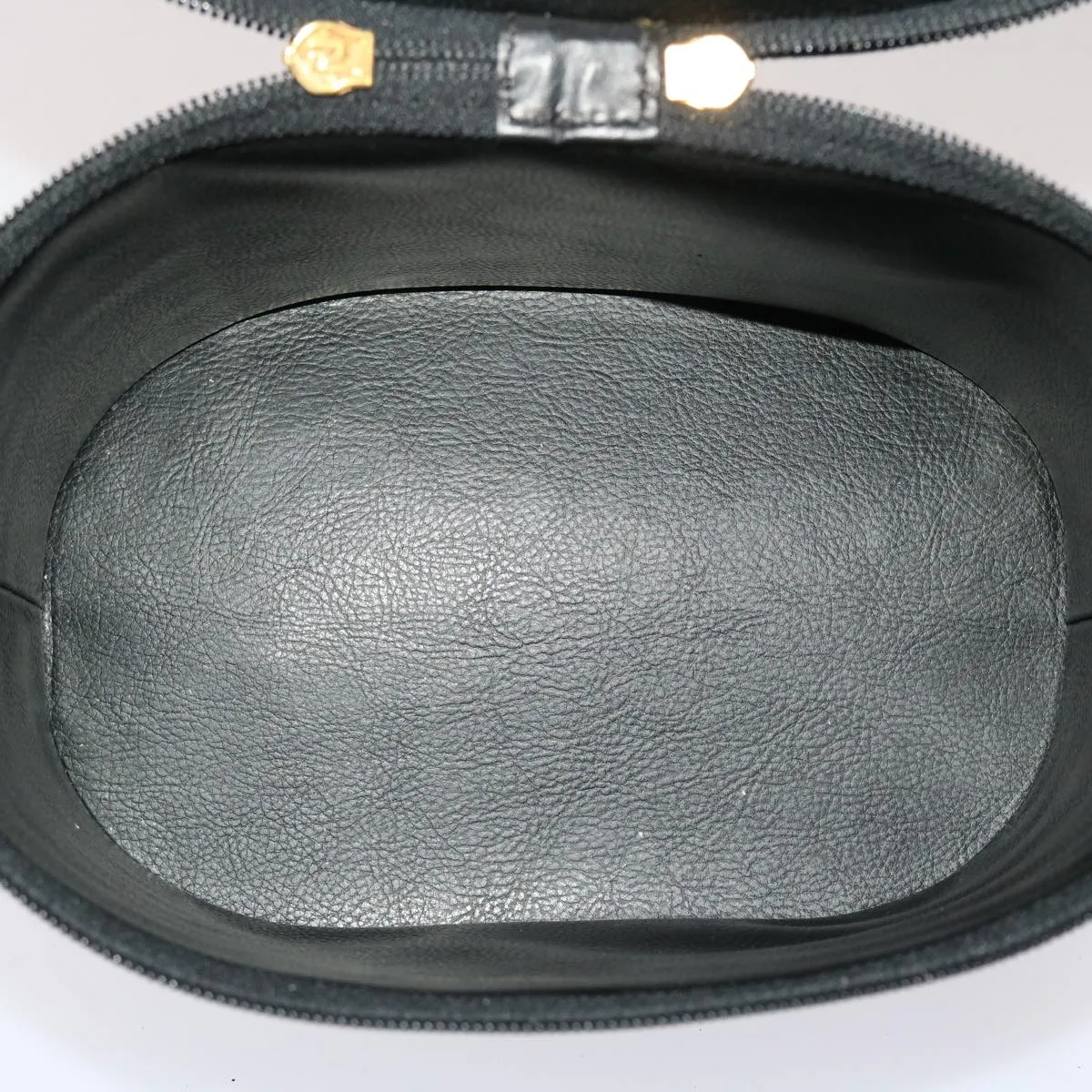 FENDI Pecan Canvas Vanity Cosmetic Pouch Black Brown Auth bs6461