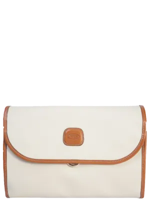 FIRENZE Necessaire Tri-Fold Overnight Toiletry Bag - Cream