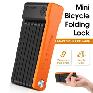 Foldable Bicycle Lock Security Anti-theft Cycling Lock MTB Road Bicycle Accessories Scooter Electric Bike Chain Lock