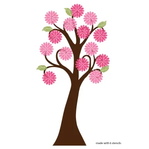 Giant Flowering Tree Wall Stencil