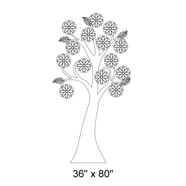 Giant Flowering Tree Wall Stencil