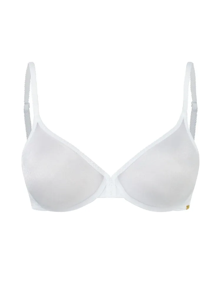 Glossies Sheer Moulded Bra - White