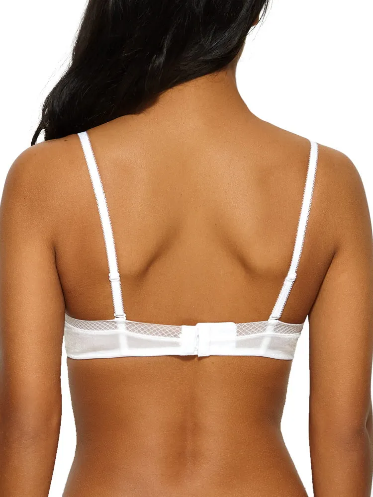 Glossies Sheer Moulded Bra - White