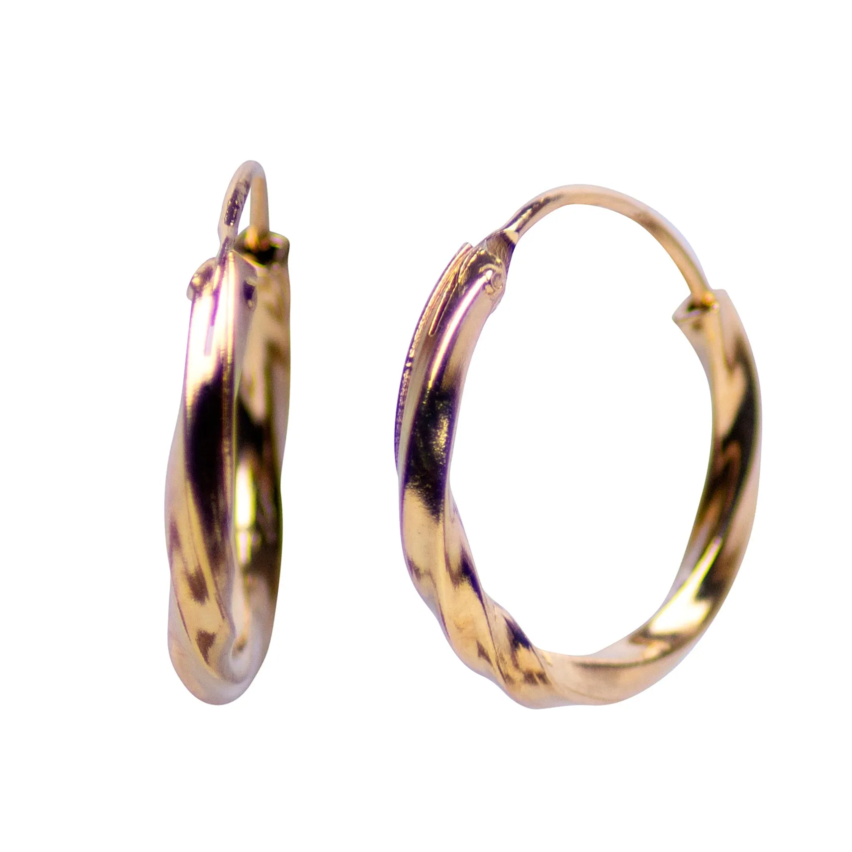 Gold Slow Twist Small Hoop Earrings