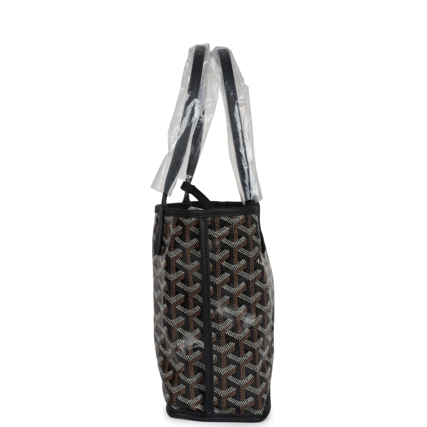 Goyard Goyardine Black Anjou Mini Bag Palladium Hardware