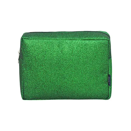 Green Glitter NGIL Large Cosmetic Travel Pouch