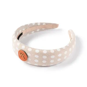 Halo Luxe Polka Dot Padded Headband - Linen