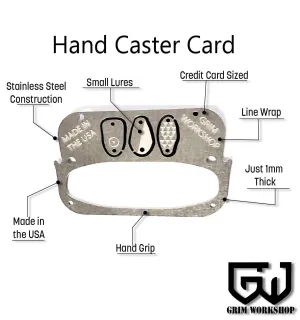 Hand Caster Fishing Card : 4 Finger Grip Fishing Handline Reel