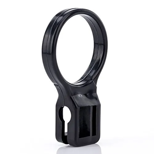 HANGERWORLD 20 Black 1.4inch Plastic Security Hotel Rings for Coat Clothes Garment Hangers