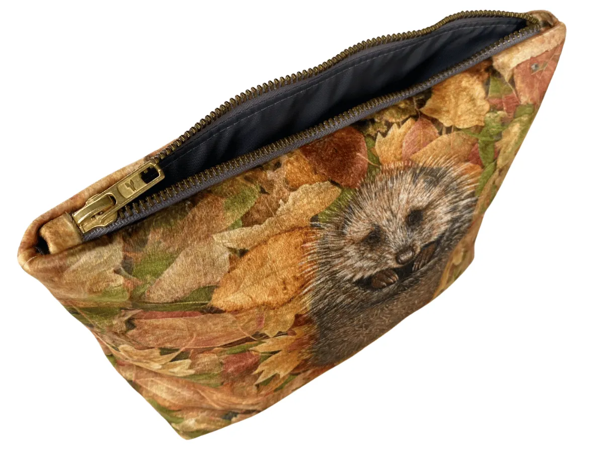 Hedgehog | Luxury Velvet Cosmetic Bag