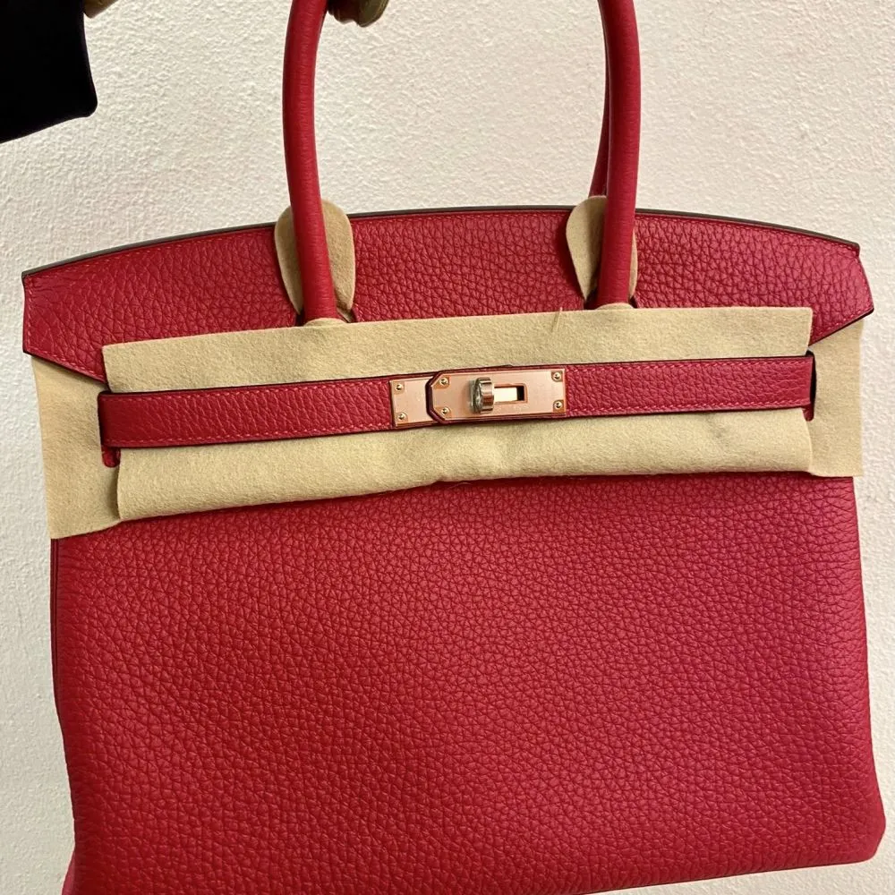 Hermès Birkin 30 Framboise Togo Rose Gold Hardware RGHW