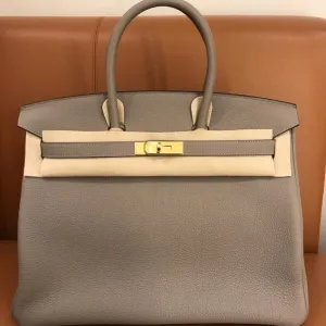 Hermès Birkin 35 Gris Asphalte Togo Gold Hardware GHW