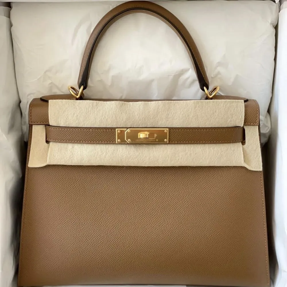 Hermès Kelly 28 Alezan Sellier Epsom Gold Hardware GHW